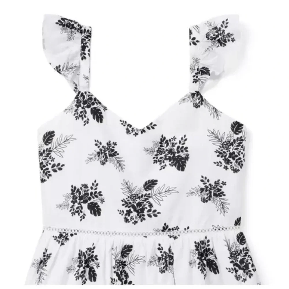 Janie and Jack The Trellis Black and White Floral Sundress Girls Size 16‎